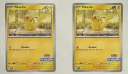 Lot Of 2 Pikachu - 214 (Illustration Contest 2024) Scarlet & Violet Promo Cards. - Image 1