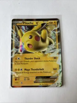 Pokemon TCG Pikachu EX XY174 Promo Holo Card - Image 1
