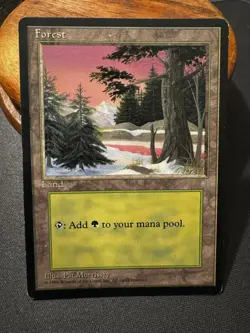 Forest Ice Age Land 329 Magic MTG MP - Image 1