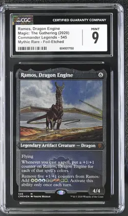 RAMOS, DRAGON ENGINE Commander Legends Etched Foil Mythic CGC 9 MTG EDH - Image 1