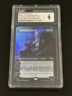 MTG Innistrad Crimson Vow Sorin The Mirthless Mythic Rare Foil Borderless CGC 9 - Image 1