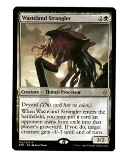 1x Wasteland Strangler EX/NM Battle for Zendikar Commander Mtg Magic EDH 1x x1 - Image 1