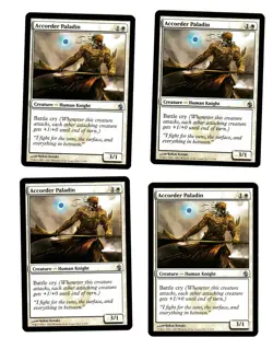 4x Accorder Paladin EX Mirrodin Besieged Mtg Magic EDH 4x x4 - Image 1