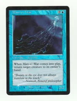 1x FOIL Man-O'-War VG Arena Promo Mtg Magic 1x x1 - Image 1