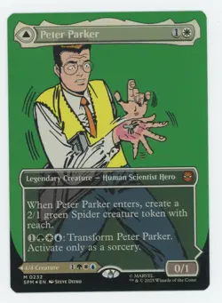 MTG Magic Marvel's Spider-Man Borderless Foil 0232 Peter Parker - Image 1