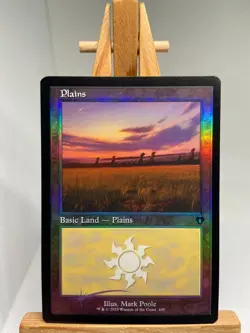 Plains (Retro Frame) #439 - Basic Land Foil - Commander Masters - NM - MTG - Image 1