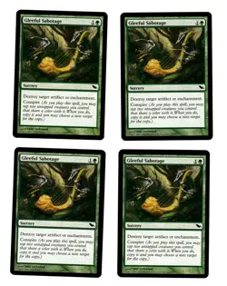 4x Gleeful Sabotage EX Shadowmoor Mtg Magic EDH 4x x4 - Image 1