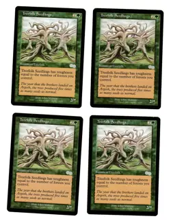 4x Treefolk Seedlings VG/EX Urza's Saga Mtg Magic EDH 4x x4 - Image 1