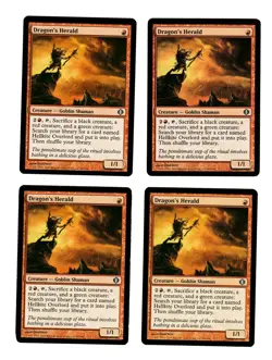 4x Dragon's Herald VG/EX Shards of Alara Mtg Magic Commander EDH 4x x4 - Image 1
