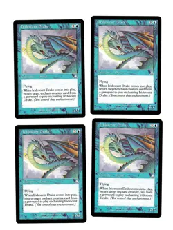 4x Iridescent Drake VG/EX Urza's Destiny Mtg Magic Commander EDH 4x x4 - Image 1