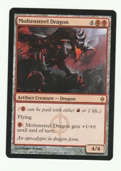 1x Moltensteel Dragon EX New Phyrexia Mtg Magic 1x x1 - Image 1