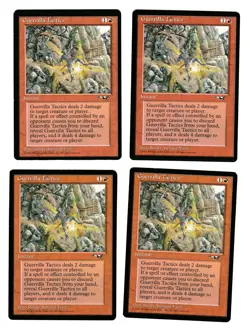 4x Guerilla Tactics A EX Alliances Magic EDH 4x x4 - Image 1