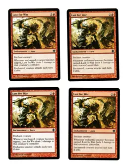 4x Lust for War EX Rise of the Eldrazi Mtg Magic EDH 4x x4 - Image 1