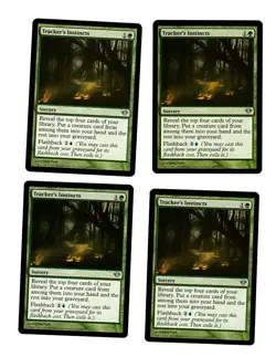 4x Trackers Instincts EX Dark Ascension Mtg Magic EDH 4x x4 - Image 1