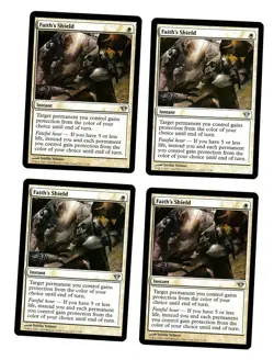 4x Faith's Shield EX Dark Ascension Mtg Magic EDH 4x x4 - Image 1