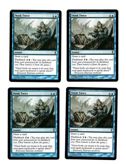 4x Think Twice VG/EX Time Spiral Magic Commander EDH 4x x4 - Image 1