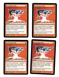 4x Electrostatic Bolt VG/EX Mirrodin Mtg Magic EDH 4x x4 - Image 1