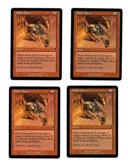 4x Flame Burst EX Odyssey Mtg Magic EDH 4x x4 - Image 1