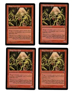 4x Mogg Conscripts VG/EX Tempest Mtg Magic EDH 4x x4 - Image 1