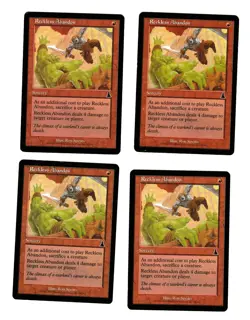 4x Reckless Abandon VG/EX Urza's Destiny Magic EDH 4x x4 - Image 1