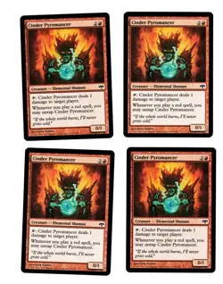 4x Cinder Pyromancer EX Eventide Mtg Magic EDH 4x x4 - Image 1
