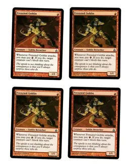4x Frenzied Goblin EX Ravnica Mtg Magic Commander EDH 4x x4 - Image 1