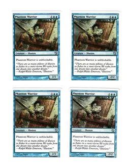 4x Phantom Warrior VG/EX 9th Edition Magic Commander EDH 4x x4 - Image 1
