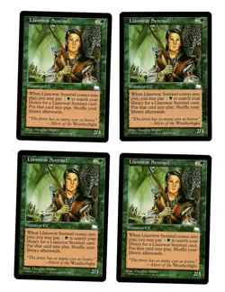 4x Llanowar Sentinel EX Weatherlight Mtg Magic EDH 4x x4 - Image 1