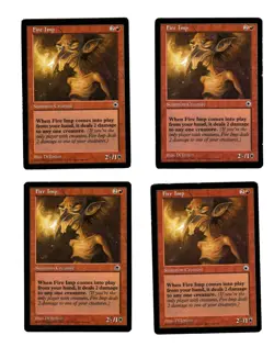 4x Fire Imp Played Portal Magic Commander EDH 4x x4 - Image 1