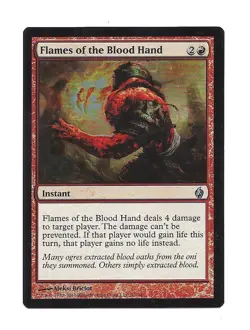 1x FOIL Flames of the Blood hand EX Fire & Lightning deck Mtg Magic EDH 1x x1 - Image 1