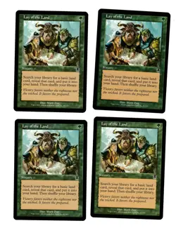 4x Lay of the Land EX Apocalypse Magic EDH 4x x4 - Image 1
