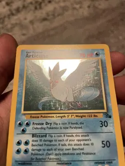 Pokemon TCG Articuno Fossil 2/62 Holo Unlimited Holo Rare - Image 2