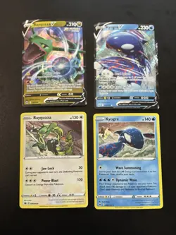 Pokemon Crown Zenith Sea & Sky 4 Promo Set Rayquaza SWSH029 And Kyogre 037/159 - Image 1
