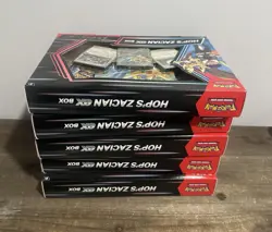 Pokemon TCG Hop’s Zacian ex Box Factory Sealed New Lot Of 5 - Image 1