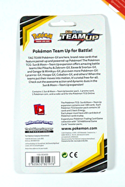 Pokemon Team Up Blister #SM162 Factory Sealed Random Artwork Pack 2019 English - Image 2