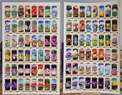 Pokemon Bubble Gum Uncut 2x Sticker Sheet Sets - Peru - (2x Total Sheet) - Image 1