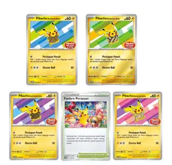 Lot Indonesia KFC Pokemon Complete Set, 4 Batik, Fanfare Pikachu Charizard Promo - Image 3