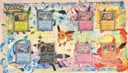 Pokemon TCG (Costco) Cosmos Holo Prismatic Evolutions - All 8 Eeveelutions - NM - Image 1