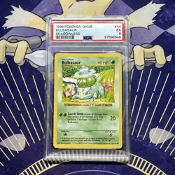 BULBASAUR - SHADOWLESS - PSA 5 - 1999 Pokemon Base Set #44 - Image 1