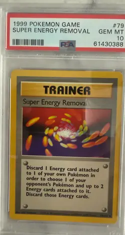 1999 Pokemon Game Super Energy Removal Gem Mint 10 - Image 1
