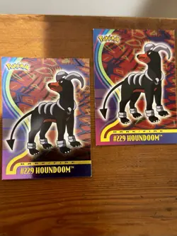 Pokemon Houndoom #229 Holo & Regular - 2 Cards - TV Animation Edition By Topps - Image 2