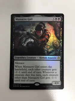 Massacre Girl Foil MTG Magic the Gathering Card NM Near Mint WAR - Image 1