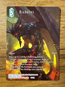 Final Fantasy TCG Opus 5 V Diabolos 5-062L Full Art Non-Foil Legend Trading Card - Image 1