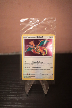 Pokemon TCG Special Delivery Bidoof SWSH177 Black Star Promo Card Sealed - Image 1