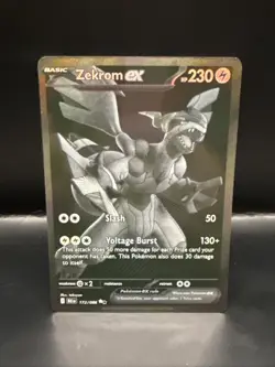 Pokemon TCG Zekrom EX Card 172/086 English Black Bolt - Image 1