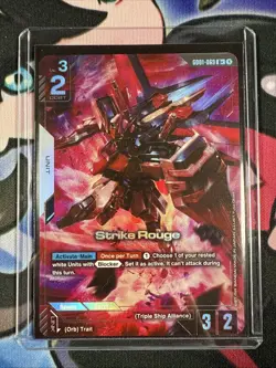 Gundam Card Game Newtype Rising Strike Rouge GD01-069 R+ Holo Foil English NM - Image 1