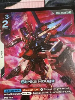 Gundam Card Game Newtype Rising Strike Rouge GD01-069 R+ Holo Foil English NM - Image 5