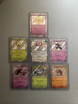 Baby Shiny 7 Card Lot Paldean Fates Pokemon Cards NM No Duplicates Holo Rare - Image 1