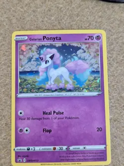 Pokemon TCG Galarian Ponyta SWSH013 Cosmos Holo Black Star Promo Card NM/LP - Image 1