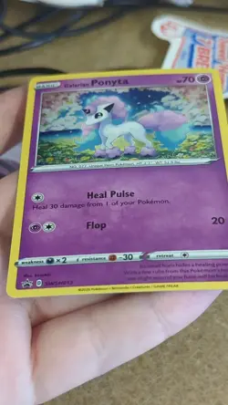 Pokemon TCG Galarian Ponyta SWSH013 Cosmos Holo Black Star Promo Card NM/LP - Image 2